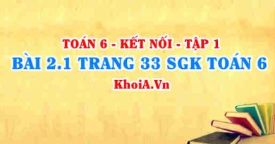 Bài 2.1 trang 33 SGK Toán 6 tập 1 Kết nối tri thức